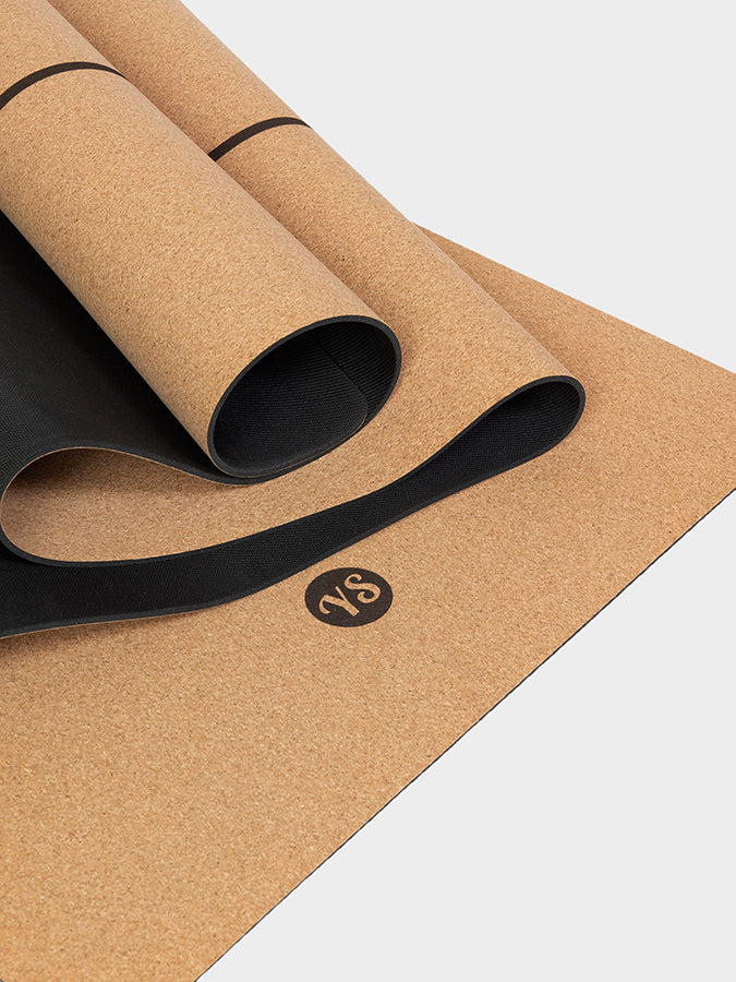 Premium 4mm Cork Yoga Mat for Alignment & Grip - Non-Slip Eco-Friendly Exercise Mat for Hot Yoga, Pilates & Home Workouts