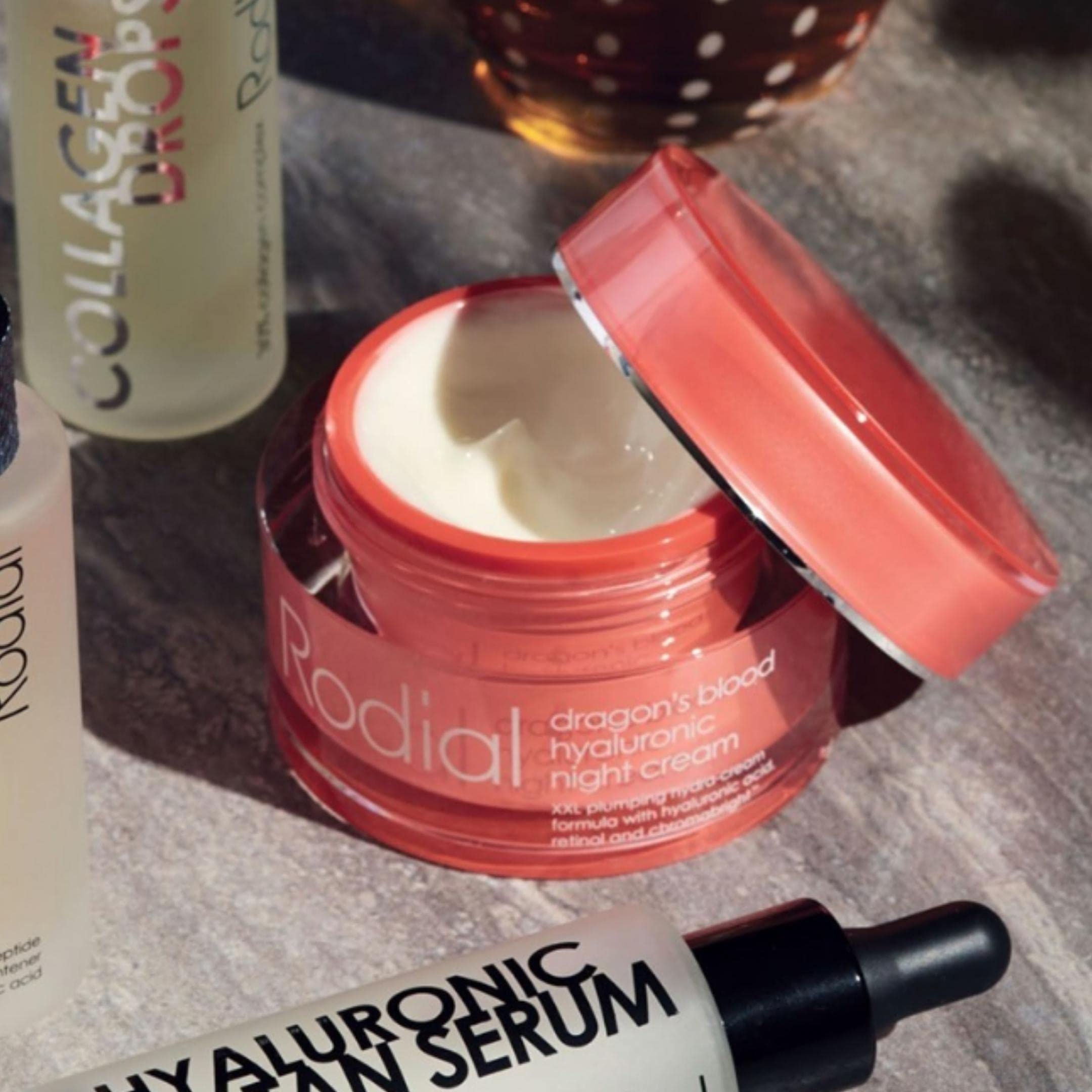 Rodial Dragons Blood Hyaluronic Night Cream 1.69 fl oz - Anti-Aging Overnight Moisturizer with Retinol, Hyaluronic Acid & Shea Butter for Hydrated, Glowing Skin | Fast-Absorbing Formula for Dry, Sensitive & Mature Skin | Perfect for Nighttime Skincare Routine & Post-Treatment Recovery