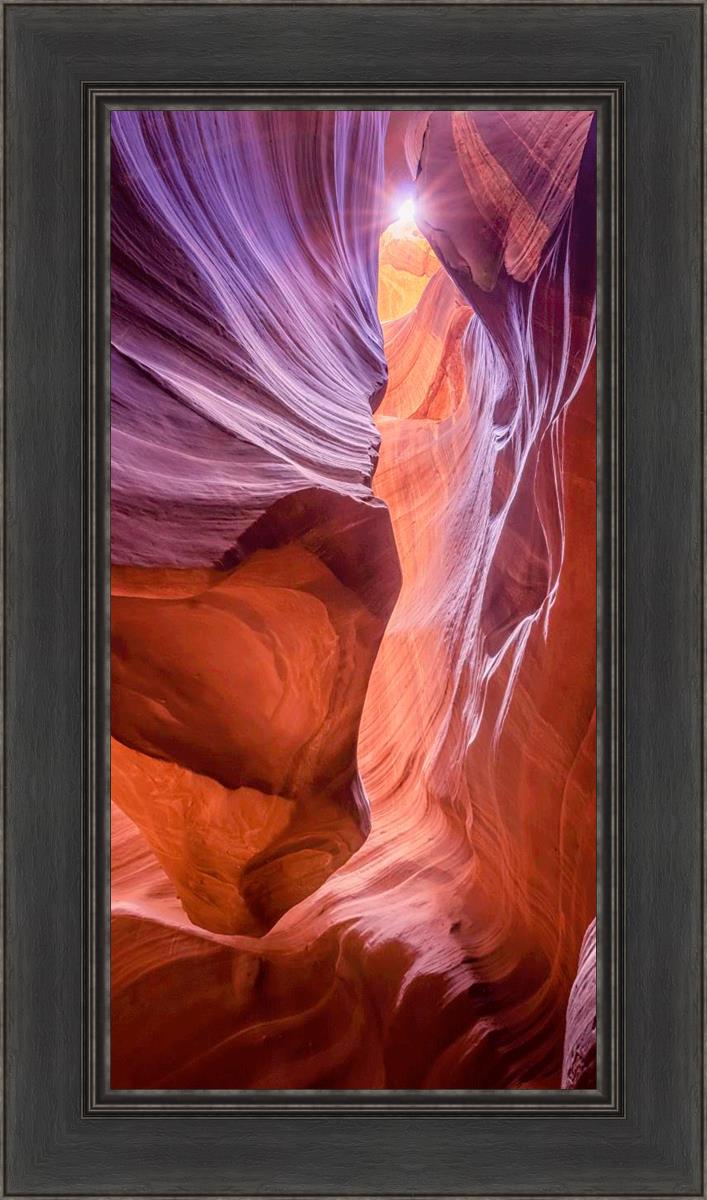 Antelope Canyon Sunburst Wall Art - Stunning Desert Landscape Photography Print for Home & Office Decor | Perfect for Living Room, Bedroom, or Gift