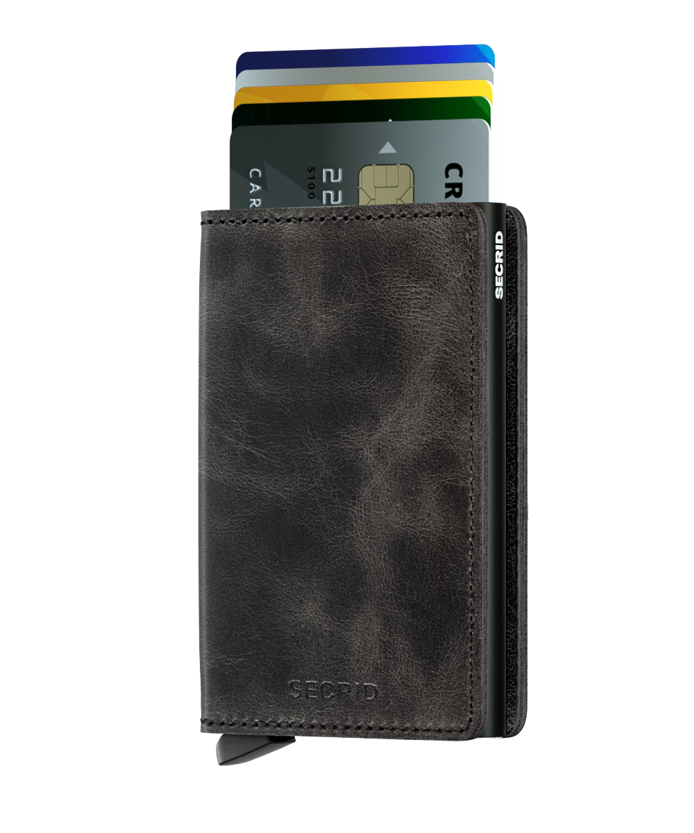 SECRID Slimwallet Vintage - RFID Blocking Leather Wallet for Men & Women | Compact & Stylish Card Holder for Everyday Use, Travel & Business