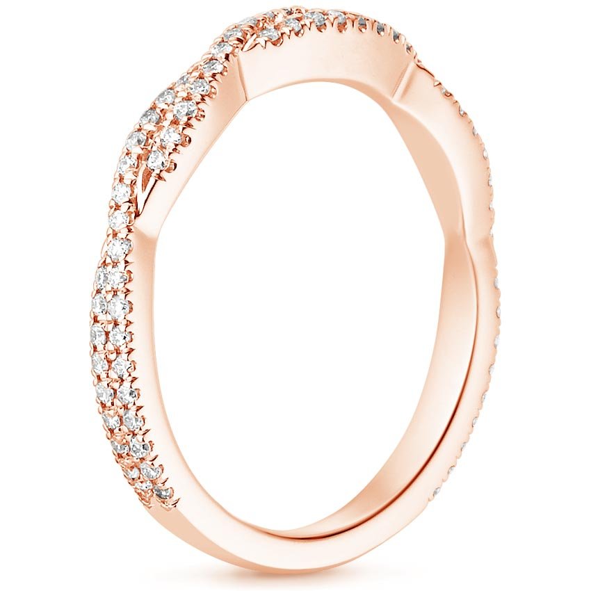 0.26CTW Petite Luxe Twisted Vine Diamond Wedding Band Ring - Elegant Bridal Jewelry for Women, Perfect for Engagement, Anniversary & Special Occasions