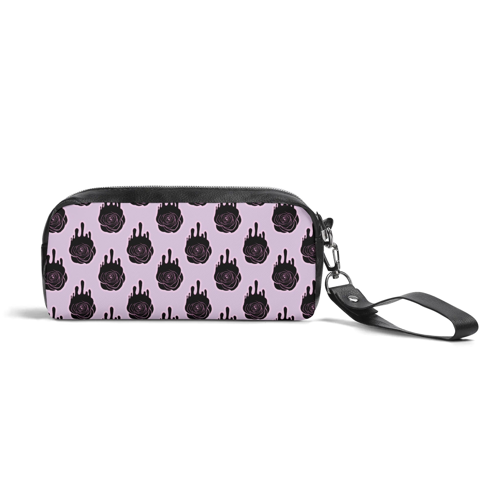 Elegant Dripping Roses Leather Clutch Bag for Women - Perfect for Evening Parties, Weddings & Special Occasions