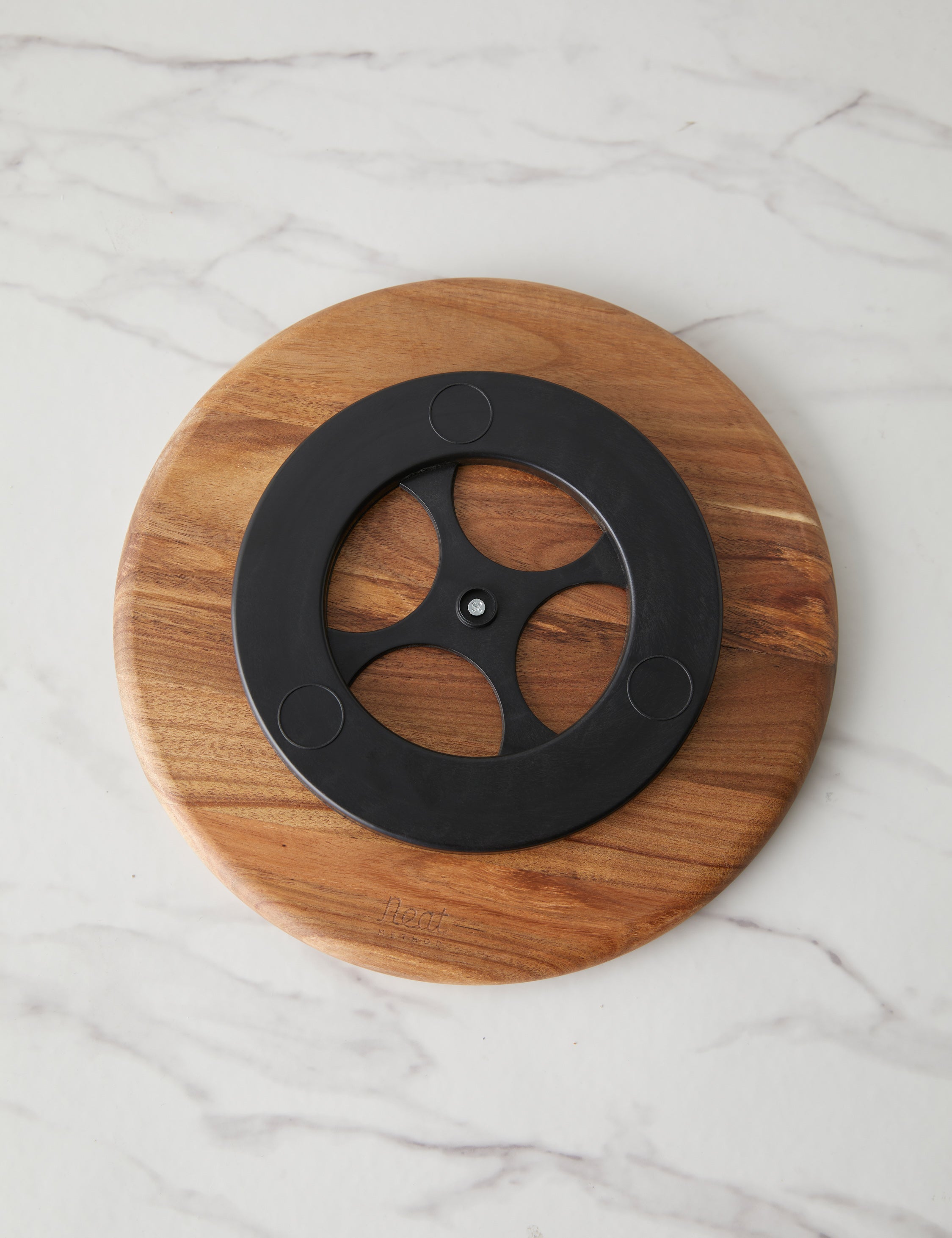 NEAT Method Acacia Wood Turntable - Spinning Lazy Susan for Kitchen, Dining Table & Pantry Organization | Perfect for Spices, Condiments & Home Decor
