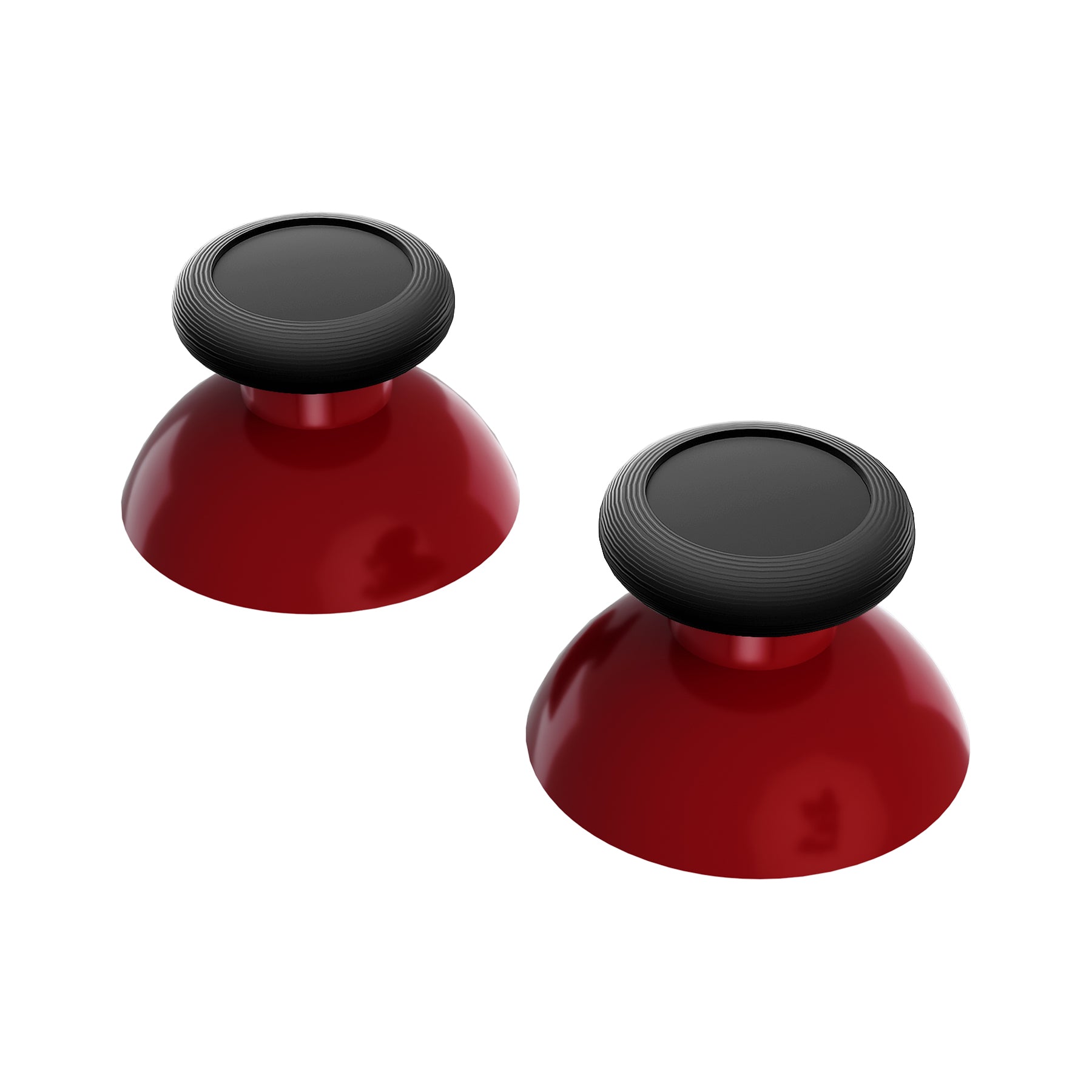 eXtremeRate Replacement Dual Color 3D Joystick Thumbsticks for Nintendo Switch Pro Controller - Carmine Red & Black | Enhanced Grip for Gaming | Perfect for Switch Pro Controller Upgrades