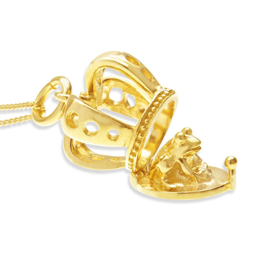 Magical Charm Necklace with Crown Design - 18K Gold Plated Wealth & Luck Pendant Jewelry for Women - Perfect for Gifts, Parties, and Special Occasions