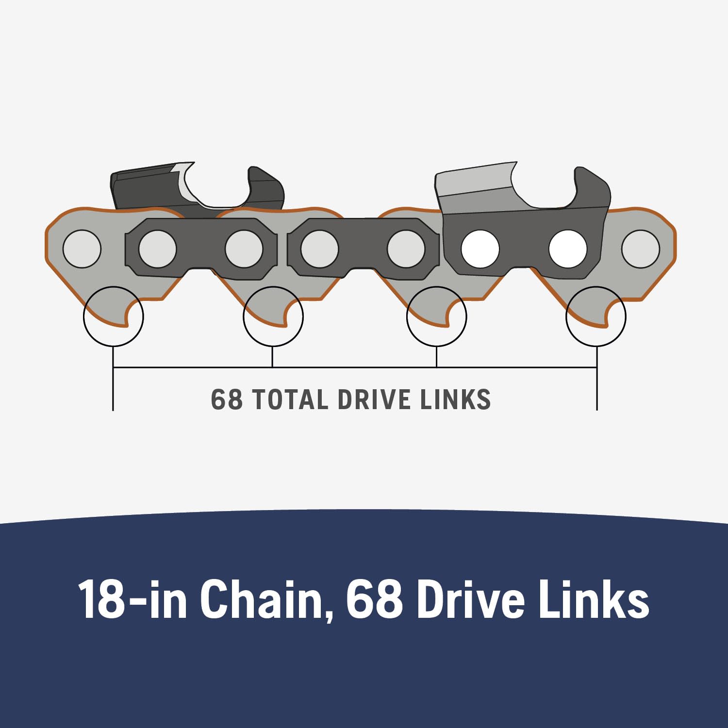 Husqvarna S83G 18-Inch Chainsaw Chain - 3/8