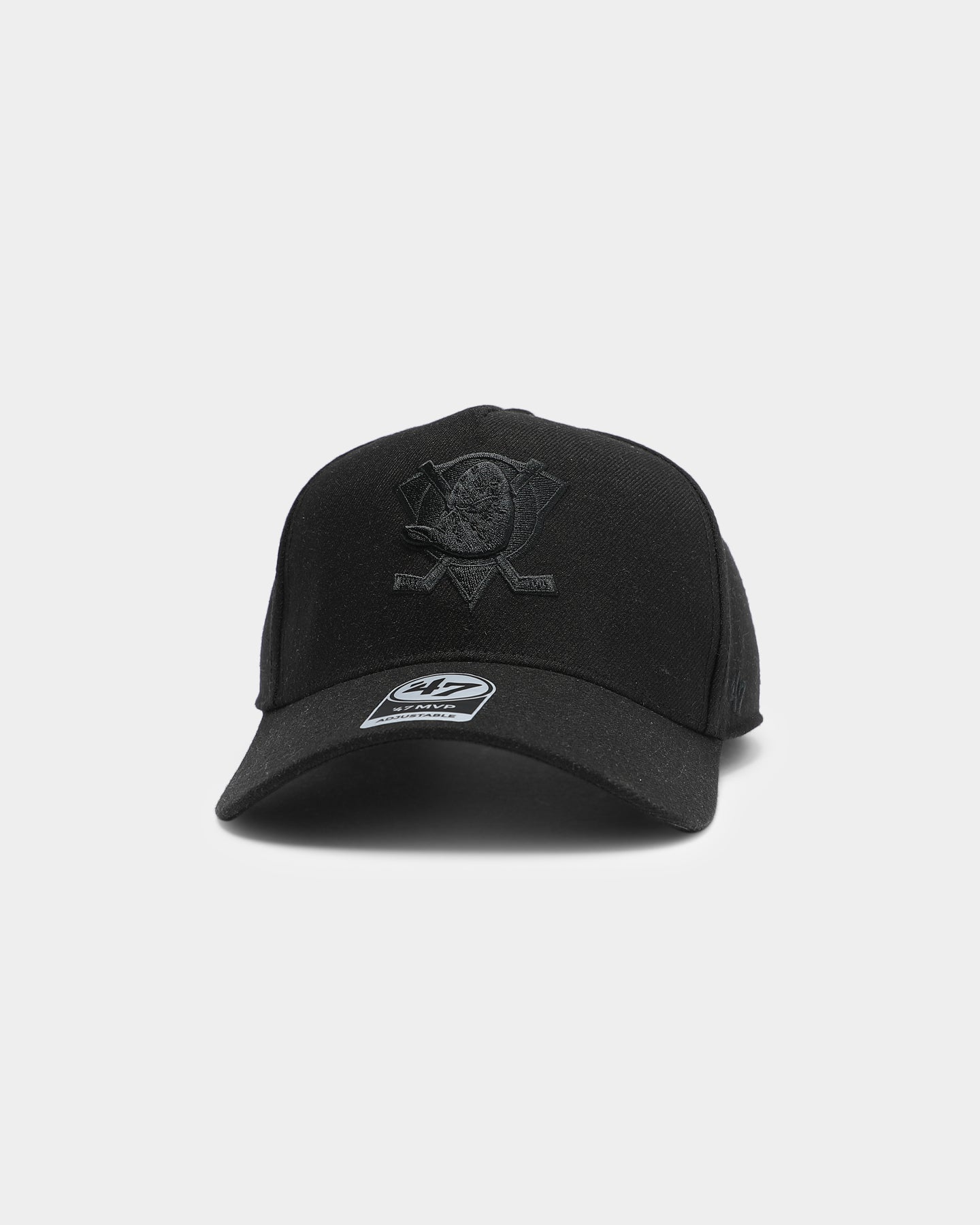 47 Brand Anaheim Ducks Replica MVP DT Snapback Hat - Black/Black Adjustable Baseball Cap for Men & Women - Perfect for Hockey Games, Sports Events & Casual Wear