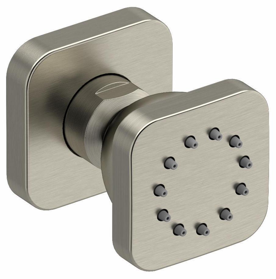 1 Function Square Body Spray in Brushed Nickel 377BN RIOBEL - Perfect for Modern Bathroom and Shower Upgrades