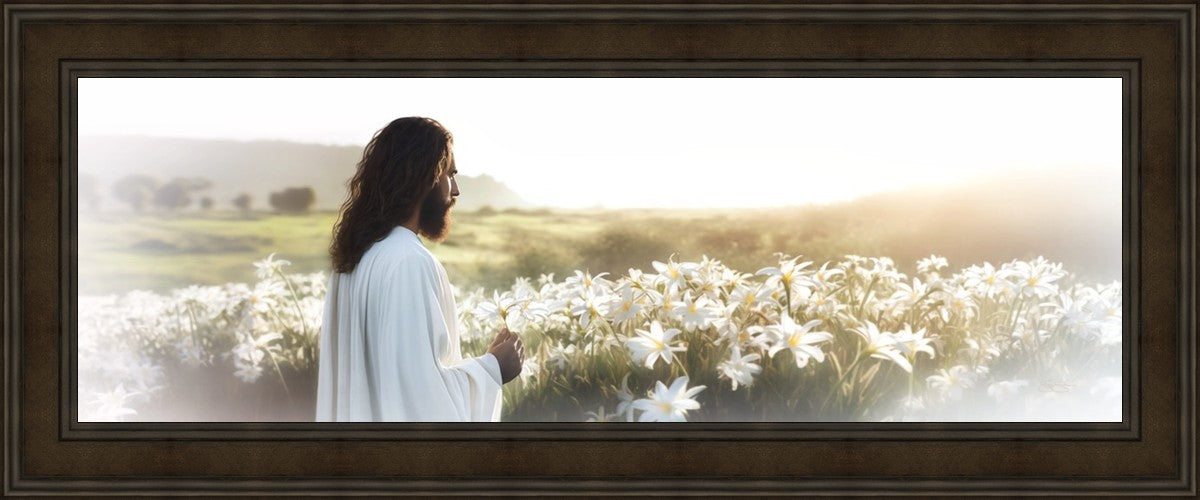 Consider The Lilies - Inspirational Christian Wall Art Decor for Home, Office & Church | Perfect for Gifts, Bible Study & Faith-Based Interior Design
