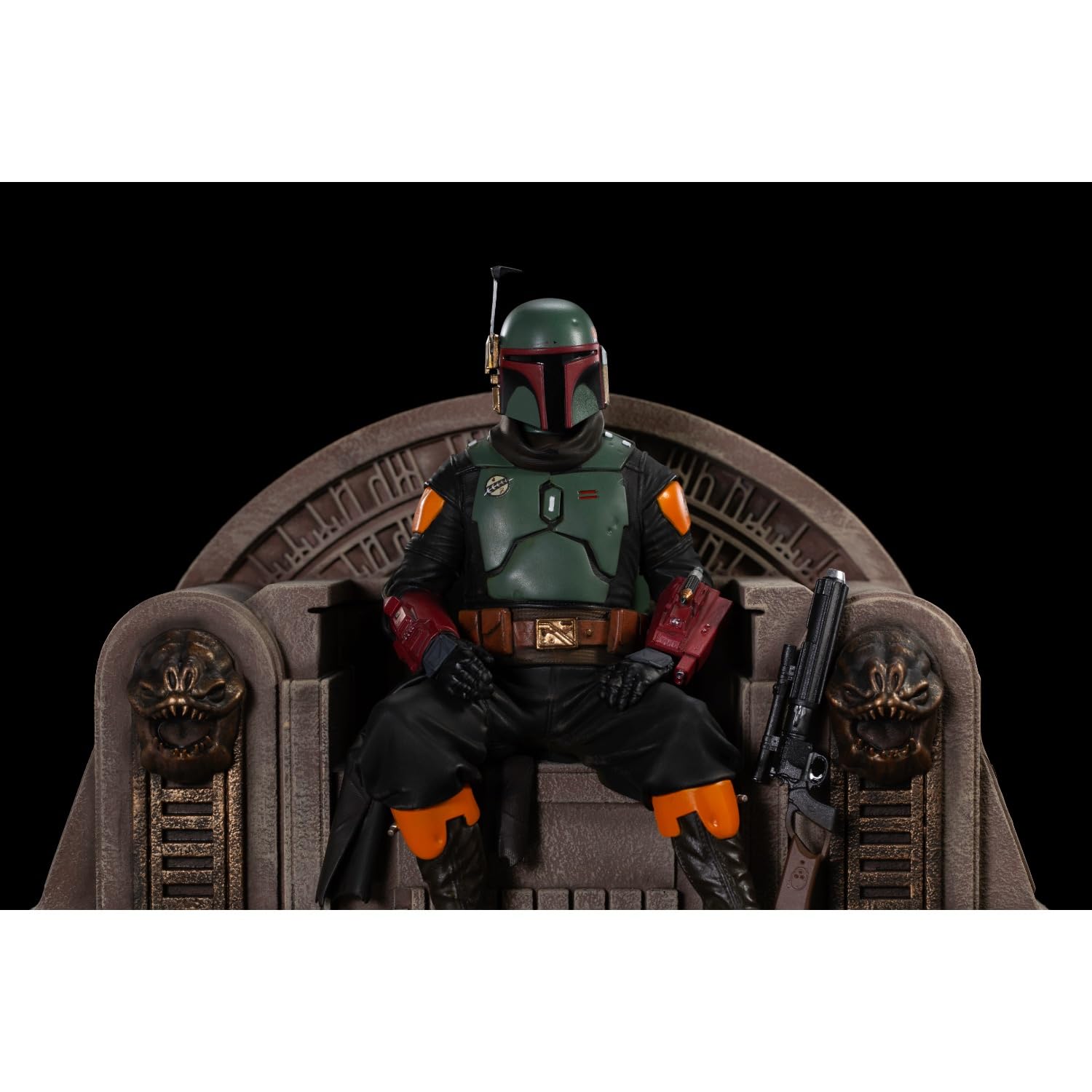 Iron Studios 1:10 Scale Boba Fett on Throne Statue - The Mandalorian Collectible Figure for Display & Home Decor