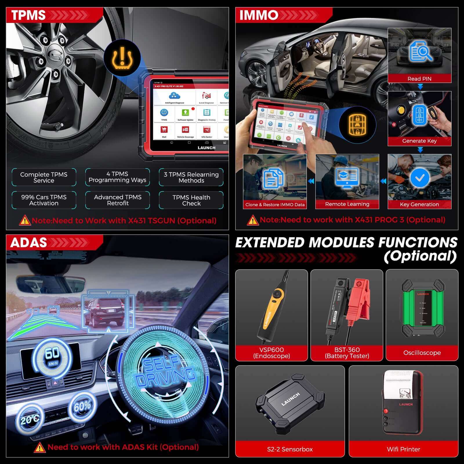 2025 LAUNCH X431 PRO Elite OBD2 Scanner - Bi-Directional Diagnostic Tool with ECU Online Coding, Full System Coverage, 37+ Reset Services, CANFD/DOIP, FCA, Key Programming (2 Years Free Updates) - Perfect for Auto Shops & DIY Car Maintenance