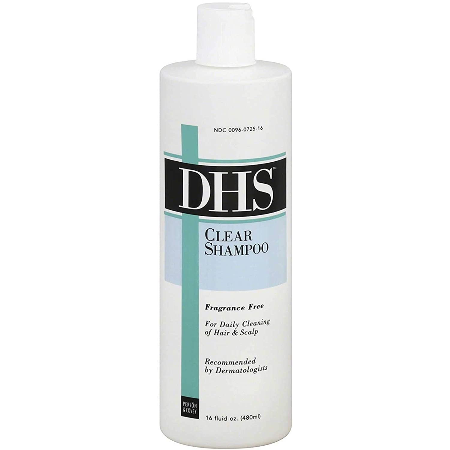 DHS Clear Fragrance Free Shampoo for Daily Hair & Scalp Cleansing - 16 Oz (Pack of 6) | Gentle Moisturizing Formula for All Hair Types - Perfect for Sensitive Skin & Everyday Use at Home or Travel