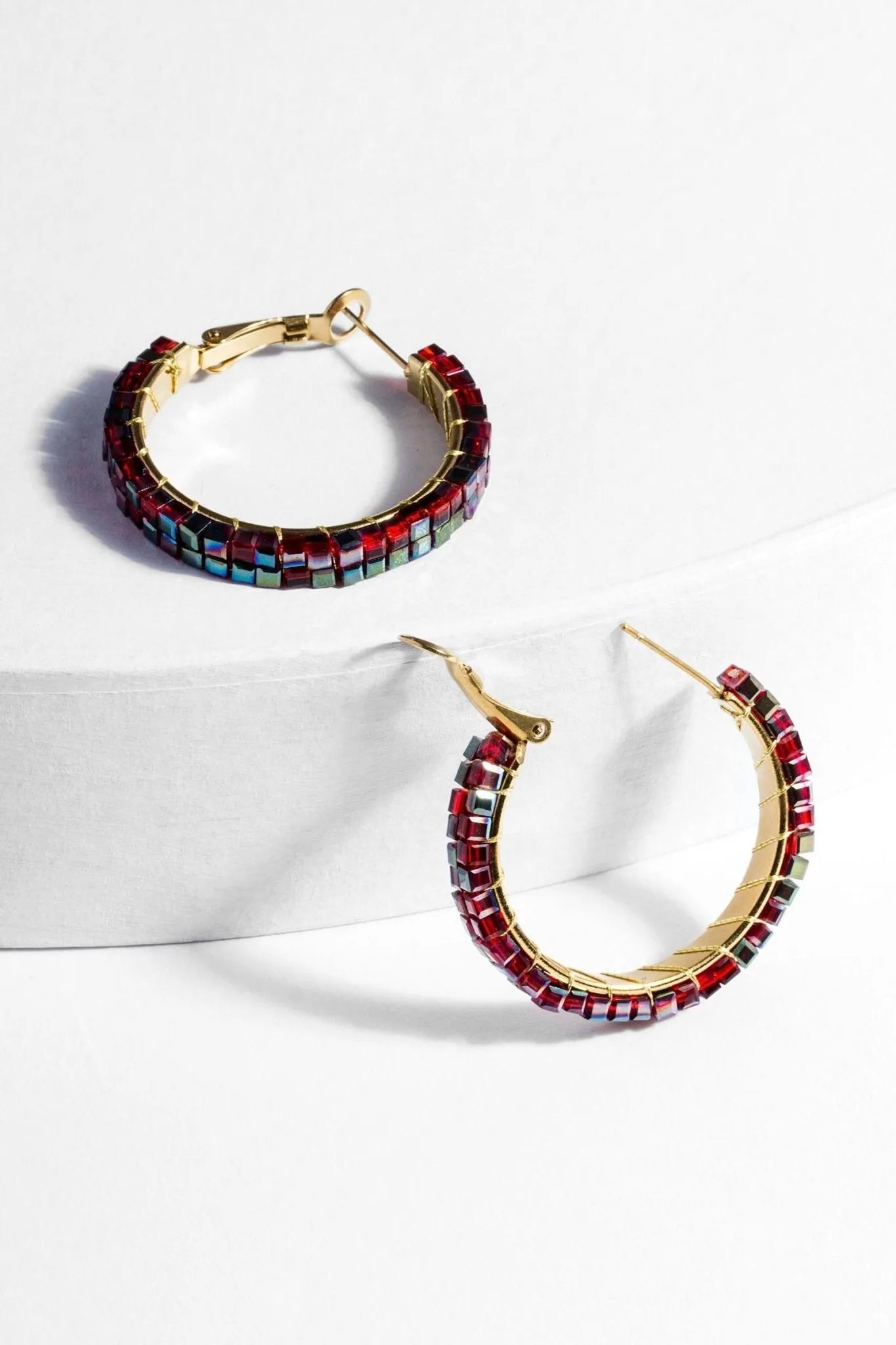 Dainty Beaded Hoop Earrings for Women - Gold & Silver Fashion Jewelry - Perfect for Parties, Weddings & Everyday Wear