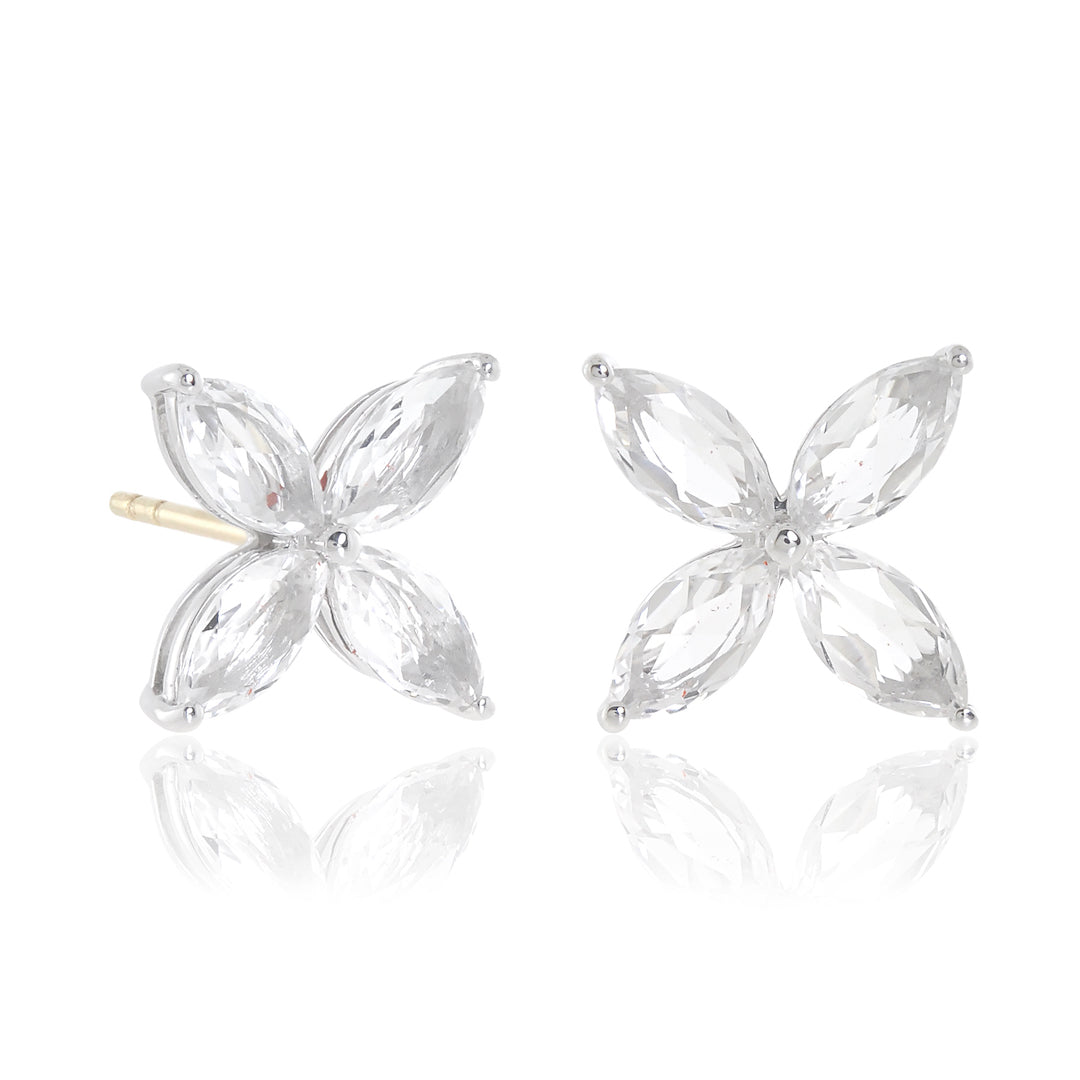 Stella White Topaz Earrings for Women - Elegant Sterling Silver Jewelry for Parties, Weddings & Everyday Wear