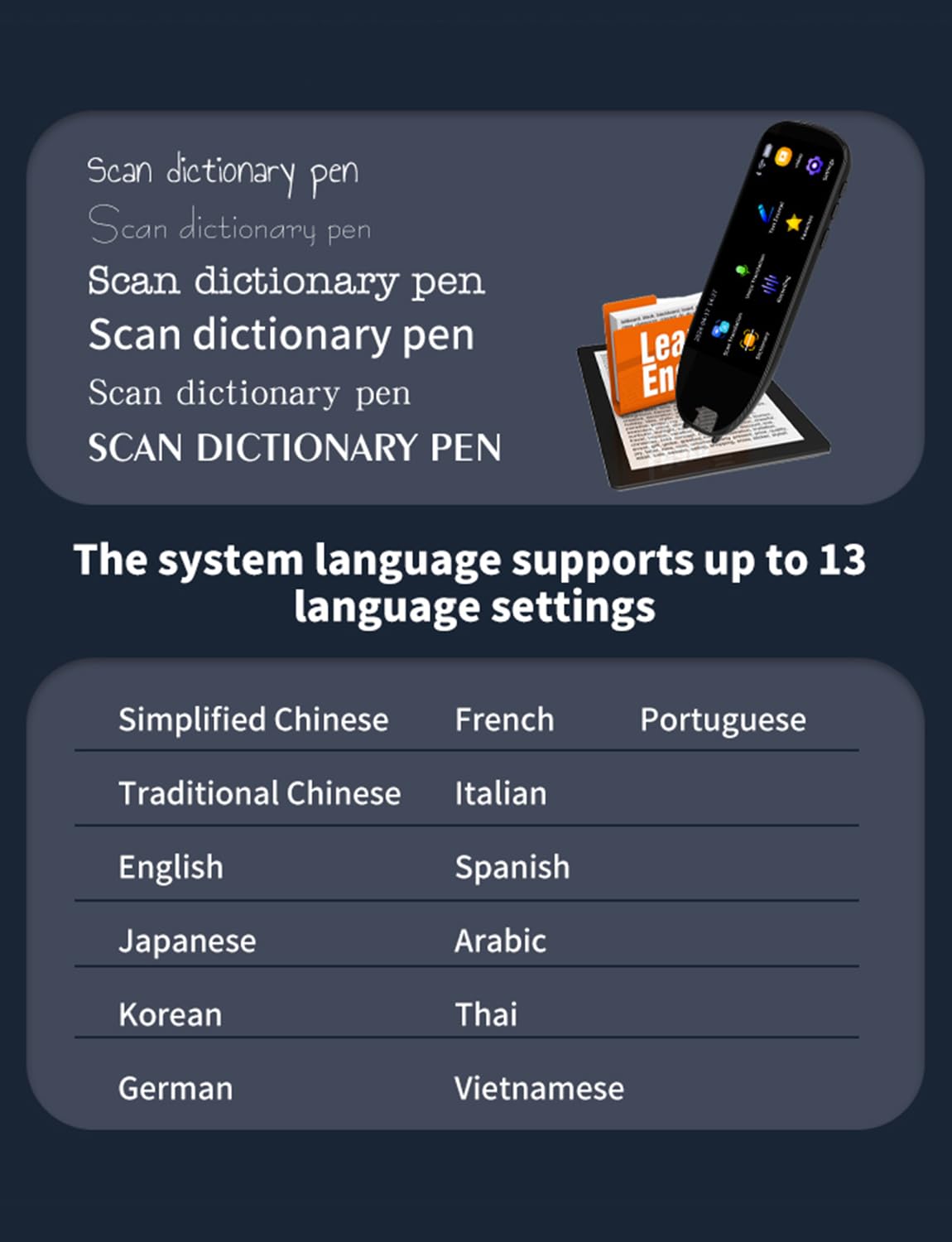 IKERY 116 Languages Translation Pen Scanner - Electronic Dictionary with Voice Translation, 5