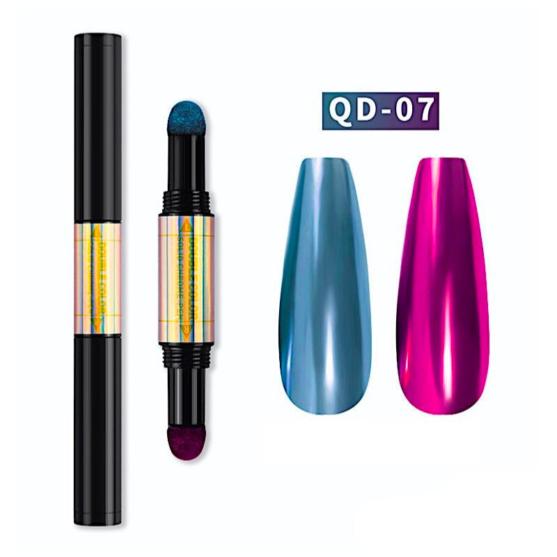 Premium Solid Chrome Ballpoint Pen - Dual Color Ink (Black & Blue) - Smooth Writing for Office, School & Business Gifts