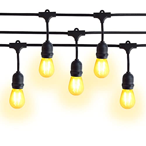 Shatterproof LED Bulbs 2-Watt - Yellow - Black Cord