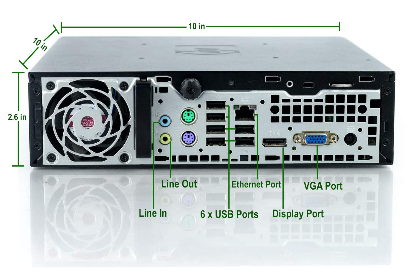 Refurbished HP 8200 USFF Desktop PC - Intel Core i5 3.1GHz, 8GB RAM, 320GB HDD, WiFi, Bluetooth, 1080p Webcam | Wireless Keyboard & Mouse Bundle with 24