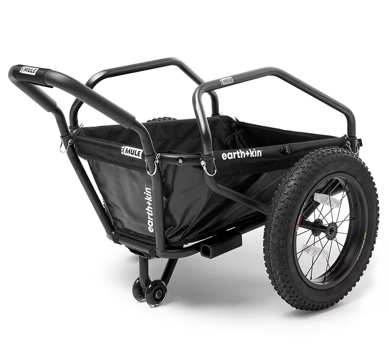 Heavy Duty Mule Bike Cargo Trailer with Quick Release Hitch - Perfect for Camping, Grocery Hauling & Outdoor Adventures