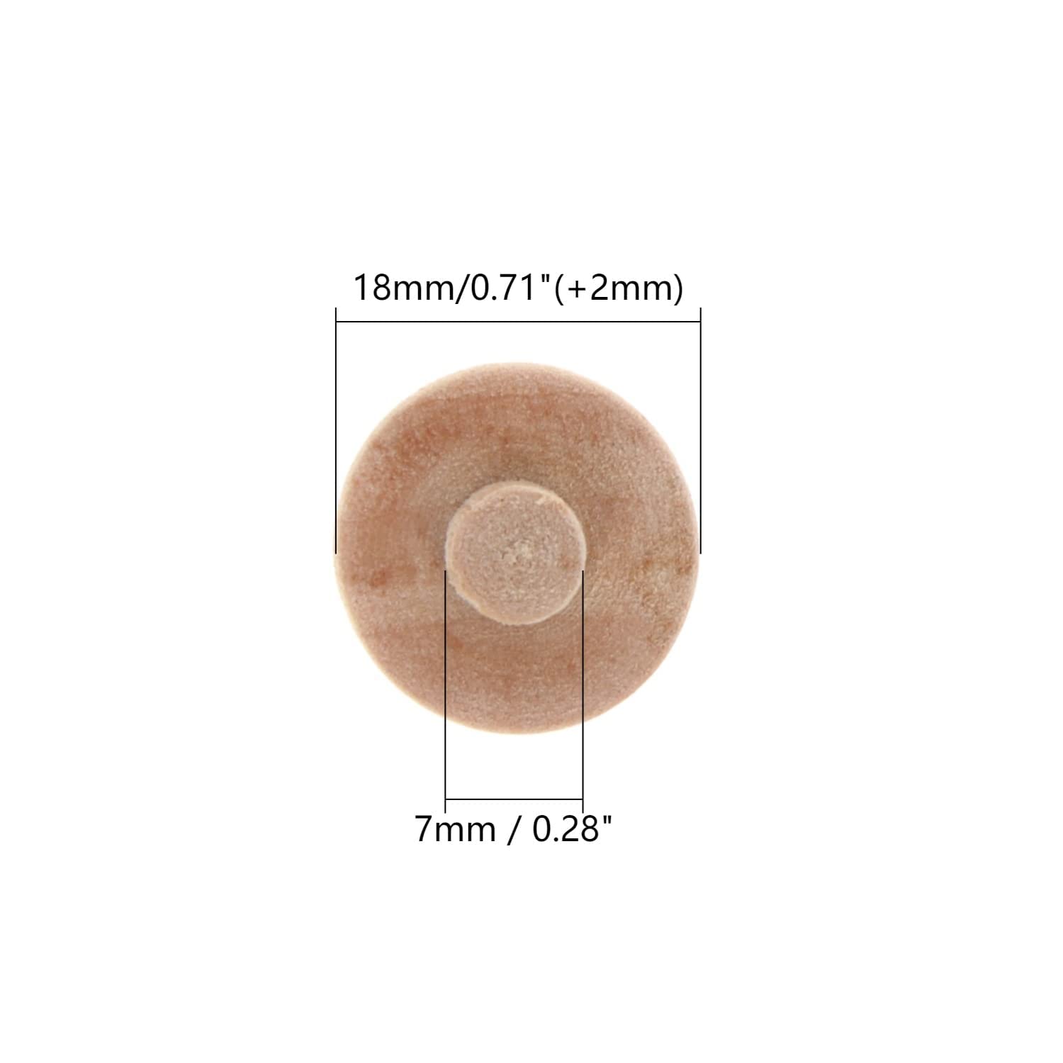 MroMax 50Pcs 7mm Wooden Screw Hole Covers - 0.28