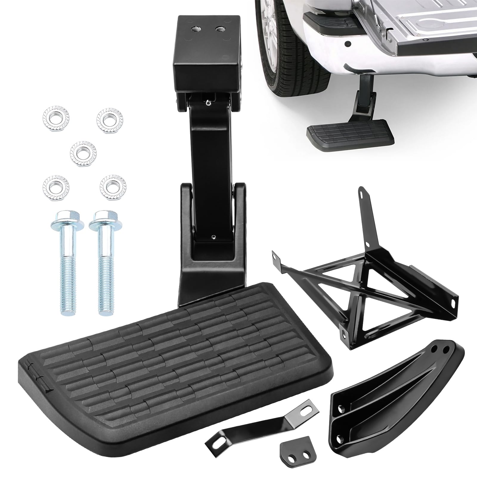 Retractable Bed Step for Toyota Tundra 2014-2021 | Folding Rear Bumper Tailgate Step Replacement | PT392-34140 & 75316-01A | Easy Truck Bed Access for Camping, Hunting & Work
