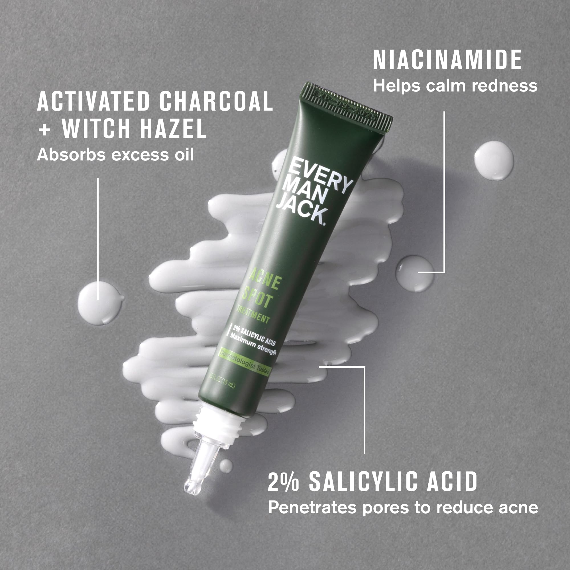 Every Man Jack Fragrance-Free Daily Skin Care Set for Men - 3 Full-Size Products: Face Wash, Moisturizing Lotion & Acne Spot Treatment - Complete Routine for Clear, Healthy Skin | Perfect for Morning & Night Use at Home, Gym or Travel