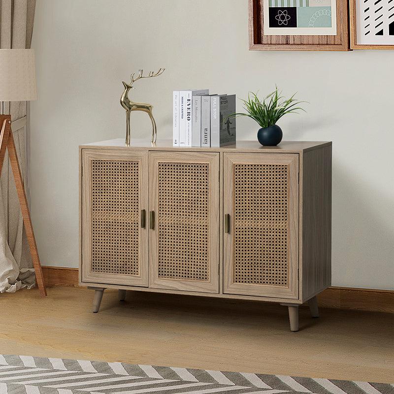 Dario 3-Door Accent Cabinet - Stylish Storage Solution for Living Room, Bedroom & Entryway | Solid Wood Furniture for Home Decor