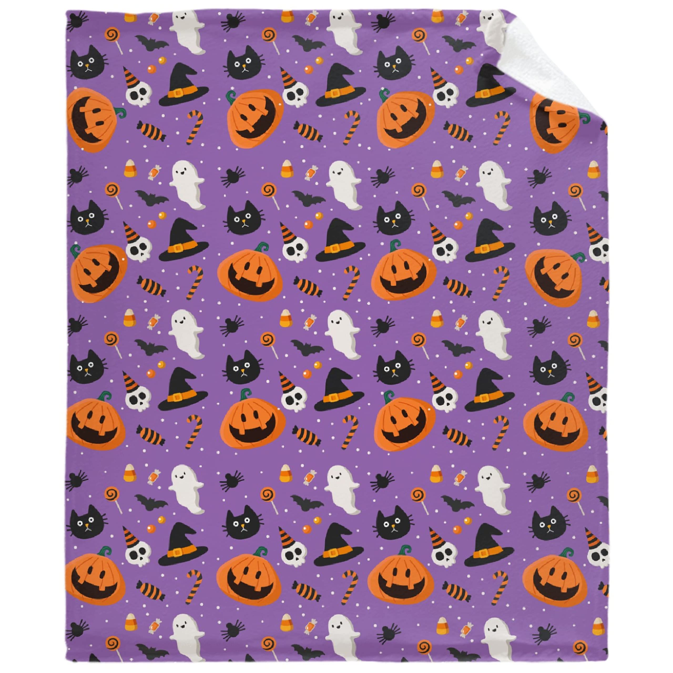 Todeyya Halloween Pumpkin Throw Blanket - Ultra Soft Flannel Fleece Blanket for Gifts | Plush Lightweight Cozy Microfiber Blanket for Couch, Sofa & Bed | XL 120