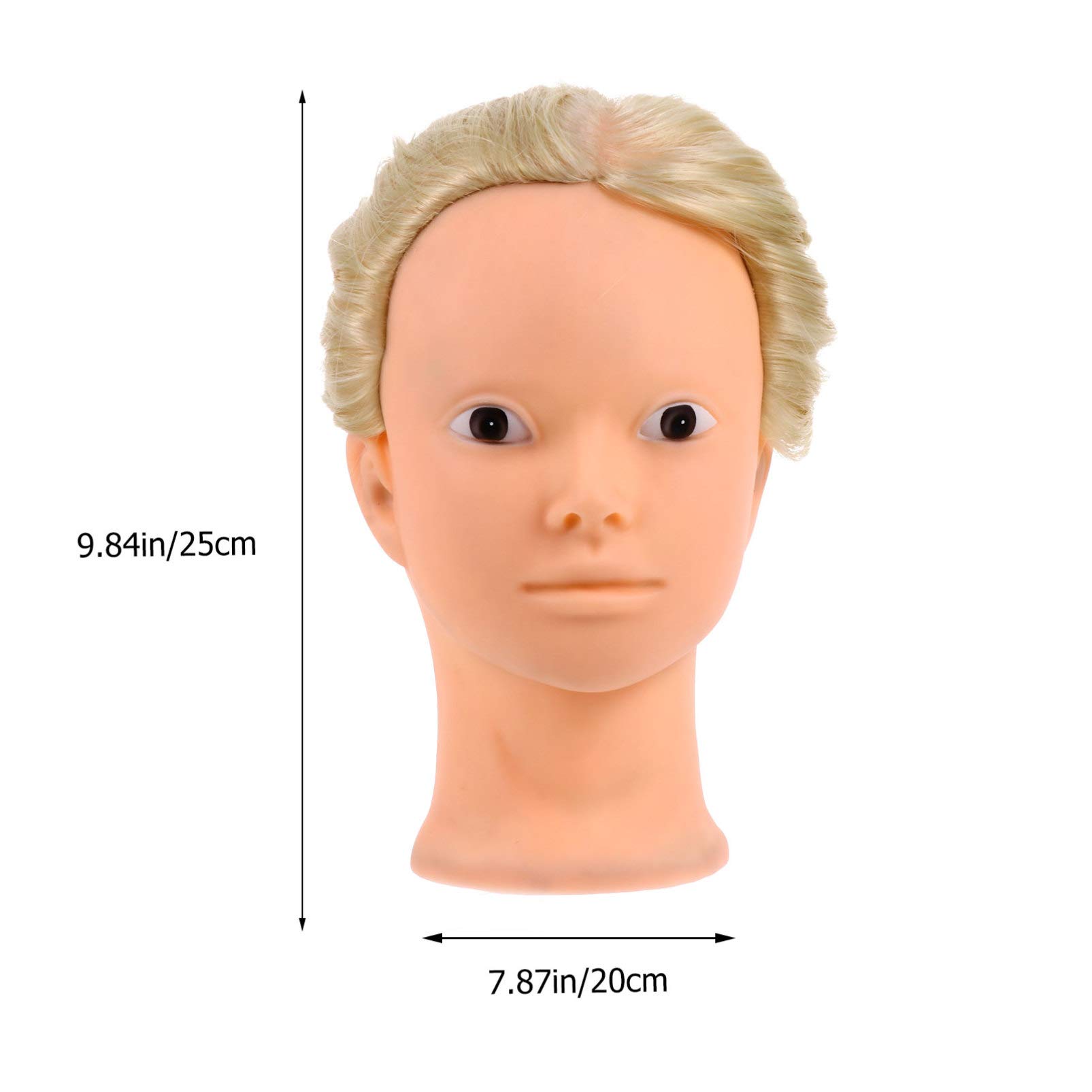 Beaupretty High Temperature Wire Mannequin Head with Wig - Realistic Hair Model for Styling, Cutting, and Makeup Practice - Perfect for Salon Training, Cosmetology, and Wig Display
