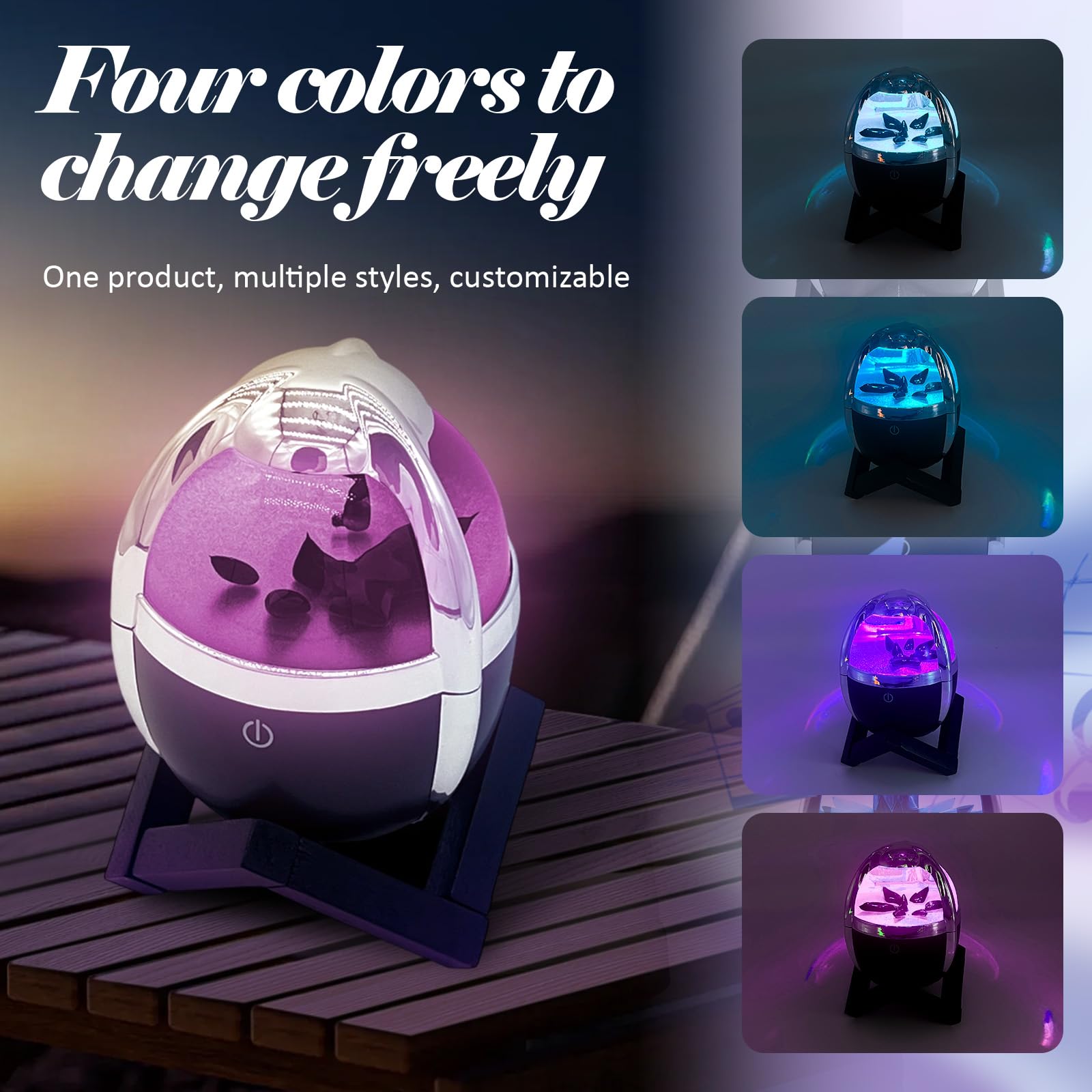 Bluetooth 5.0 Magnetic Ferrofluid Speaker with Dancing Liquid Display - Music Rhythm Visualizer, Cool Desk Decor Lamp & Unique Gift for Men (Home Office, Gaming Setup, Party Entertainment)