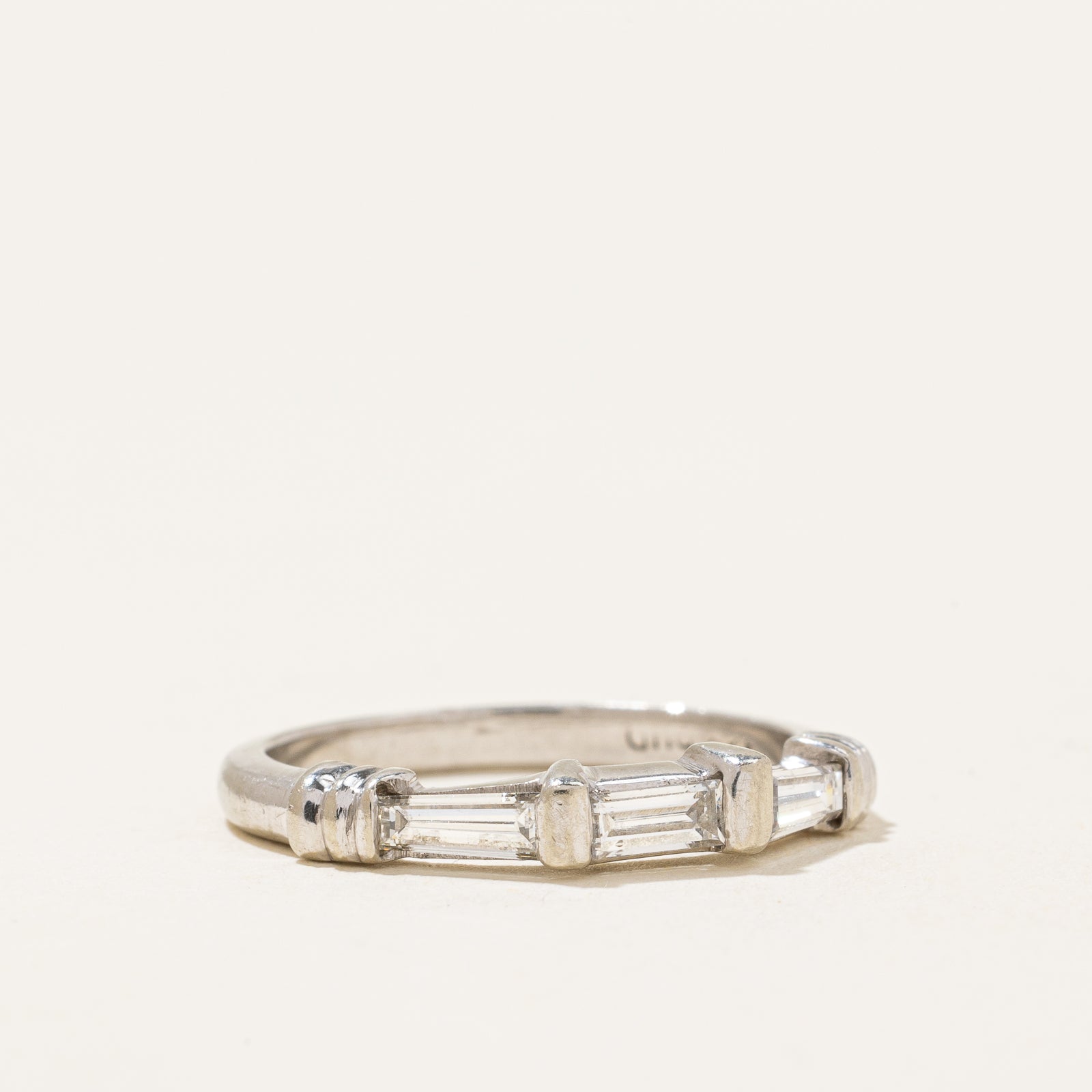 0.24ctw Baguette Diamond Wedding Band Ring - Size 4.25 | Elegant Stackable Ring for Bridal Sets, Anniversary Gifts & Everyday Luxury Jewelry