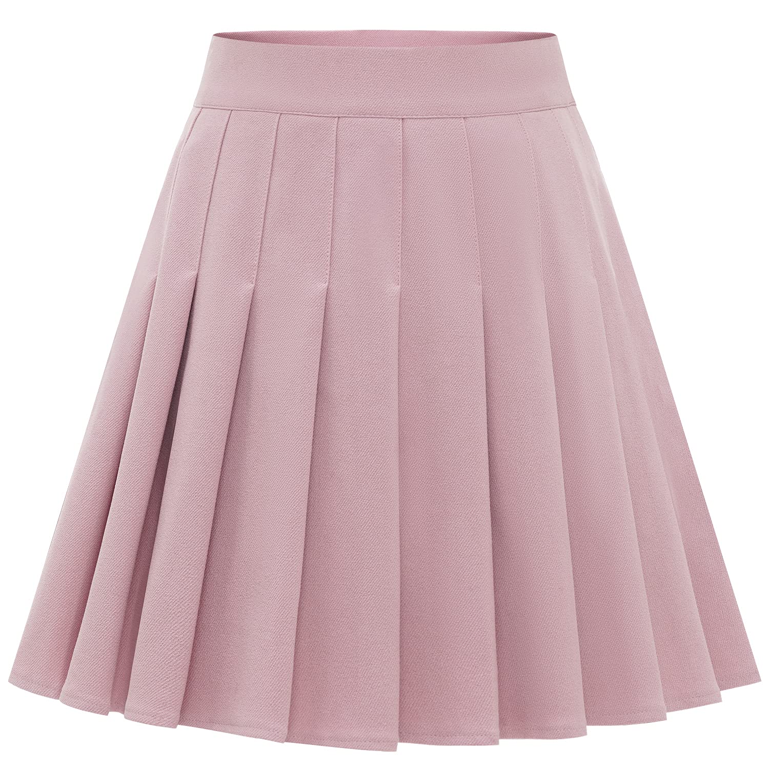 Wedtrend Women's Casual High Waist A-Line Pleated Skirt - School Uniform, Office Wear & Party Outfit - Stretchy Short Skirt for Work, Dance & Everyday Fashion