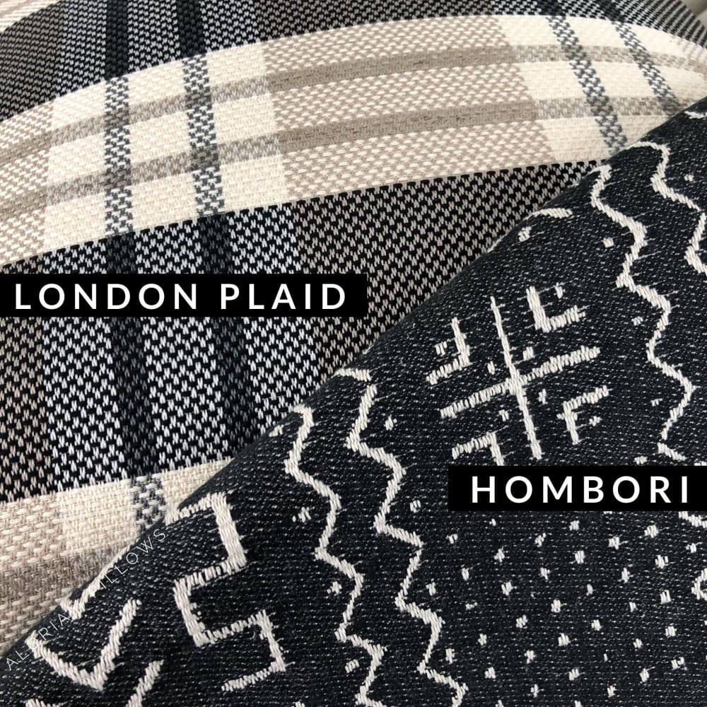 London Plaid Cream Beige Charcoal Throw Pillow Covers - Premium Decorative Cushion Covers for Sofa, Bed & Home Decor (Fabric by the Yard Available) - Perfect for Living Room, Bedroom & Cozy Home Styling
