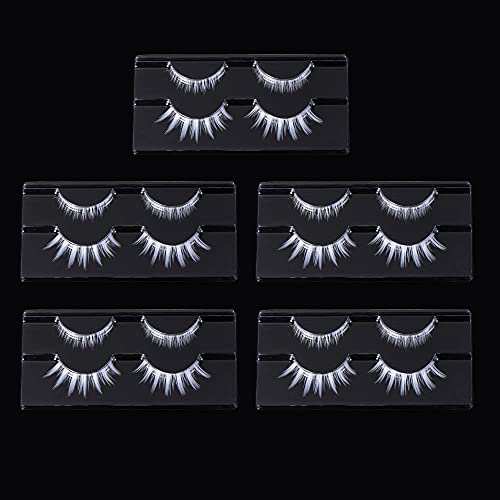 Beyonday Natural False Eyelashes Set - 10 Pairs Soft Wispy Lashes for Cosplay, Halloween Party, Daily Makeup & Eye Extension - Upper & Lower Fake Eyelashes Kit for Dramatic or Natural Look