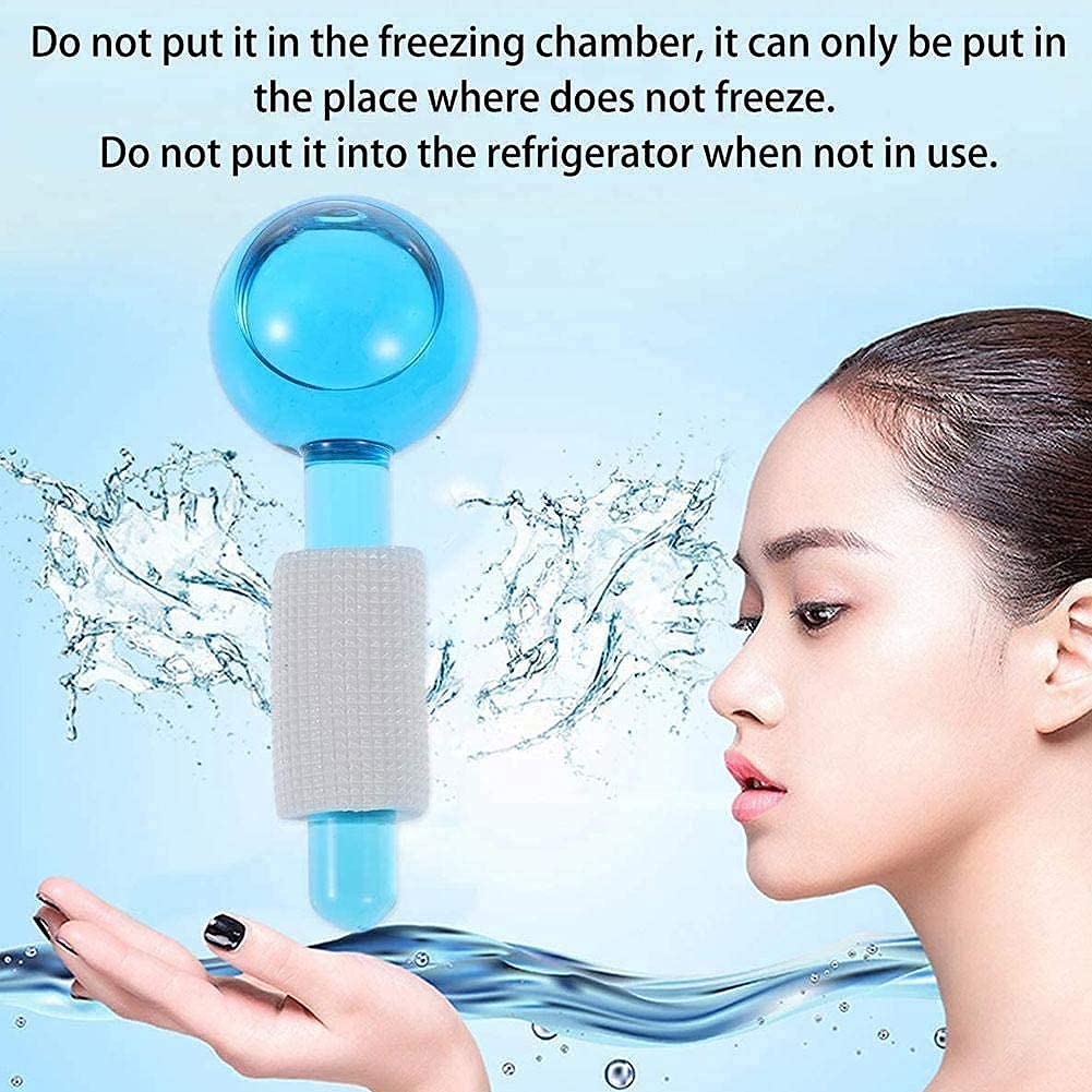 SHREVI IMPEX Ice Roller Globes - Cooling Facial Massage Tool for Face & Neck Relief, Smart Magic Cool Face Roller Ball for Puffiness & Inflammation - Perfect for Skincare Routine, Morning Depuffing & Post-Workout Recovery