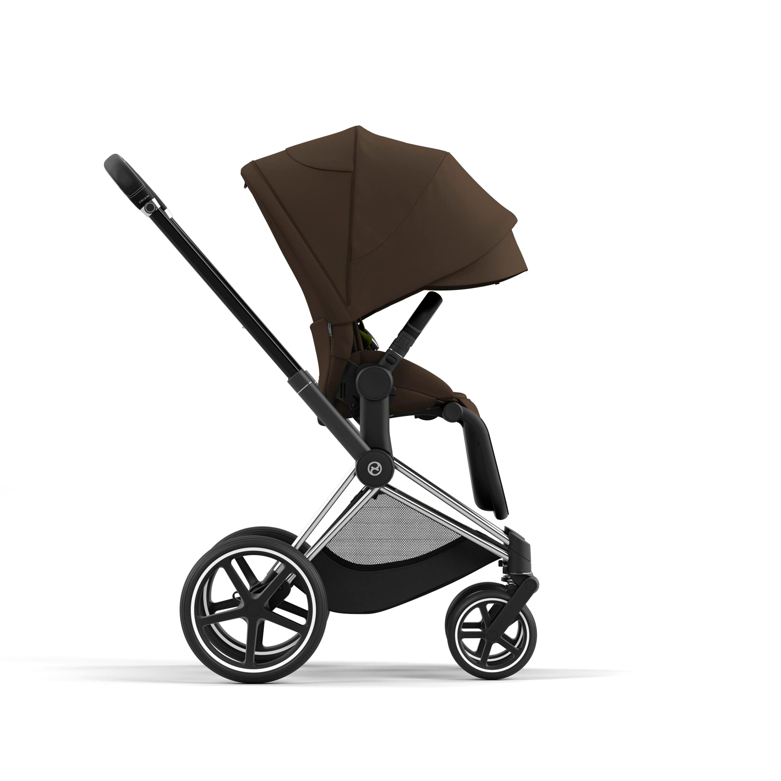 Cybex Priam 4 Complete Stroller - Chrome/Black Luxury Baby Stroller with All-Wheel Suspension | Perfect for Urban Walking, Travel & Everyday Use