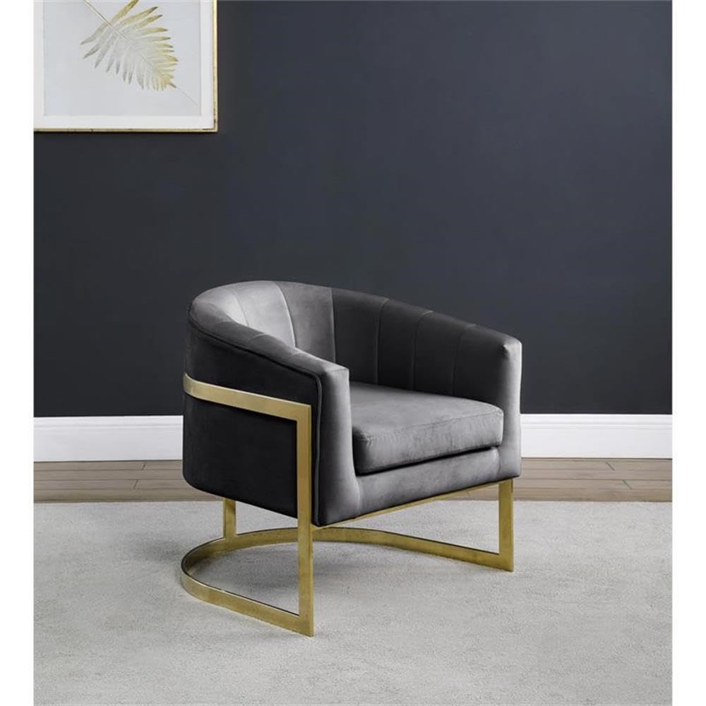 Best HX10 Accent Chair by Master Furniture - Modern Grey Upholstered Lounge Chair for Living Room, Bedroom & Office Decor