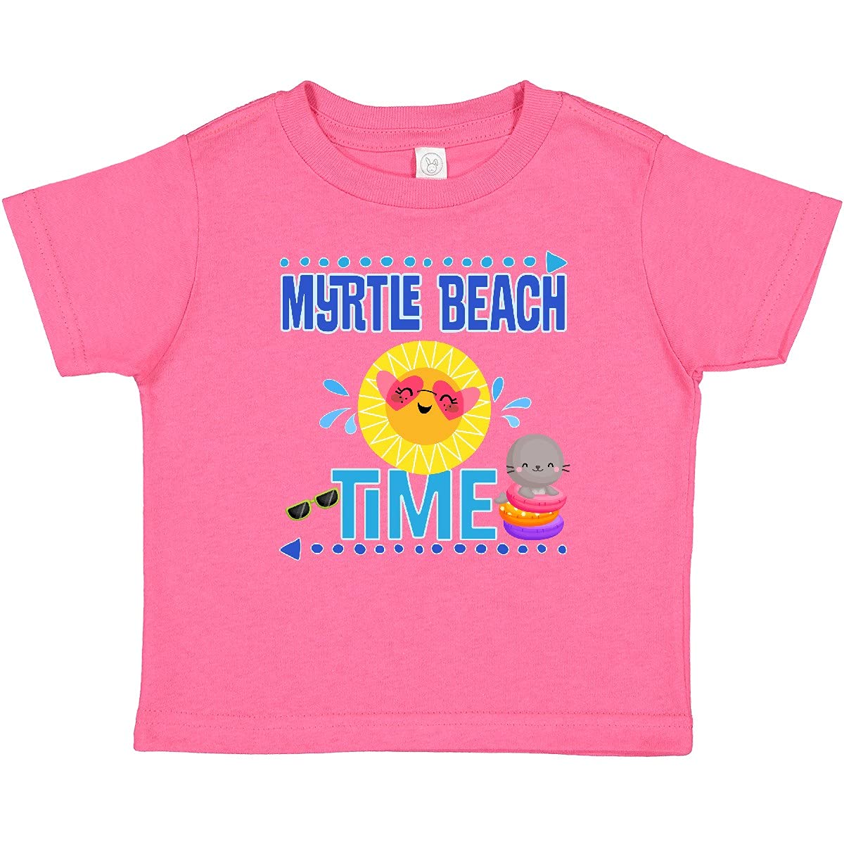Inktastic Myrtle Beach Vacation Time Baby T-Shirt - Cute Summer Outfit for Toddlers, Beach Trip Souvenir, Family Vacation Gift Idea - Perfect for Beach Holidays, Family Photos & Casual Wear