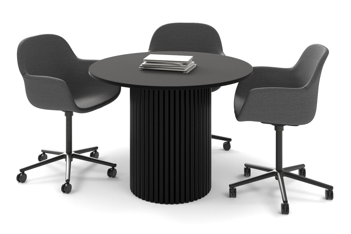 Baobab Circular Base Meeting Round Table - 31.5 Inch (800mm) Dining Table for Conference Rooms, Offices & Home Use