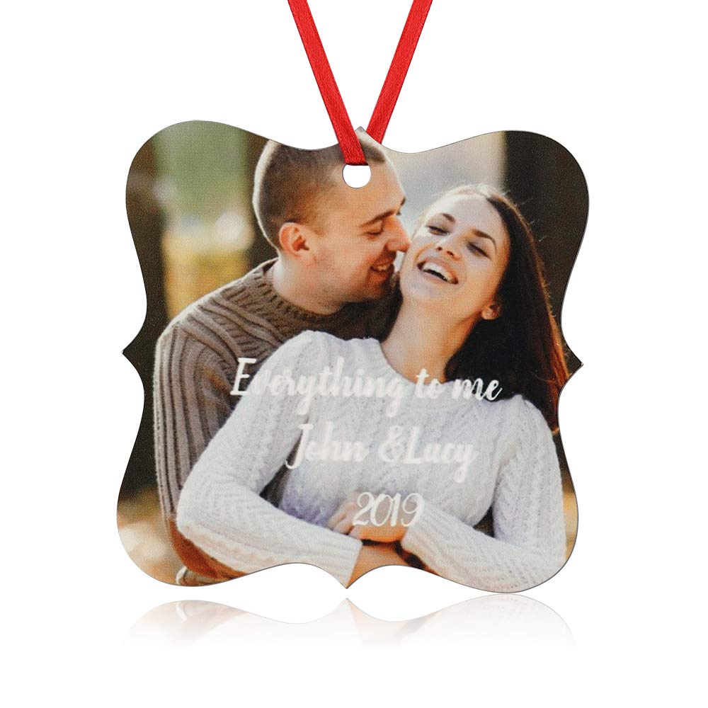 Custom Christmas Photo Ornaments 2024 - Personalized Family Picture Hanging Decor for Christmas Tree | Unique Holiday Home Decor & Thoughtful Xmas Gifts for Family (Perfect for Stocking Stuffers, Tree Trimming & Festive Home Displays)