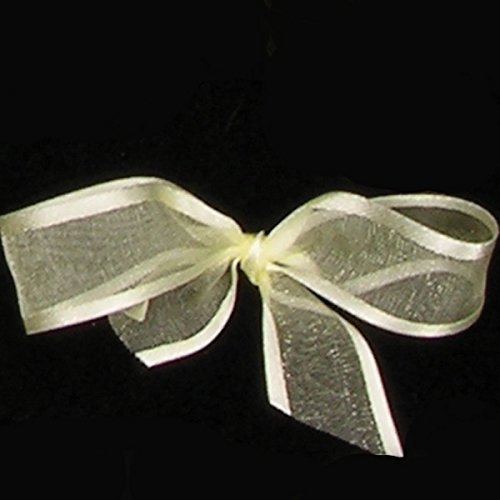 Sunshine Yellow Satin Edged Organdy Georgette Craft Ribbon - 16mm x 120 Yards (38mm) for Gift Wrapping, DIY Crafts, Wedding Decorations & Hair Bows