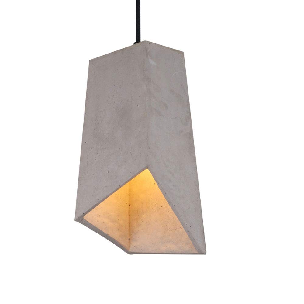 RH Vintage Old Cement Chandelier - Nordic Creative Slanted 3-Head Pendant Light for Bedroom, Cafe, Restaurant & Bar Decor | Industrial Concrete Ceiling Fixture for Modern & Rustic Interiors