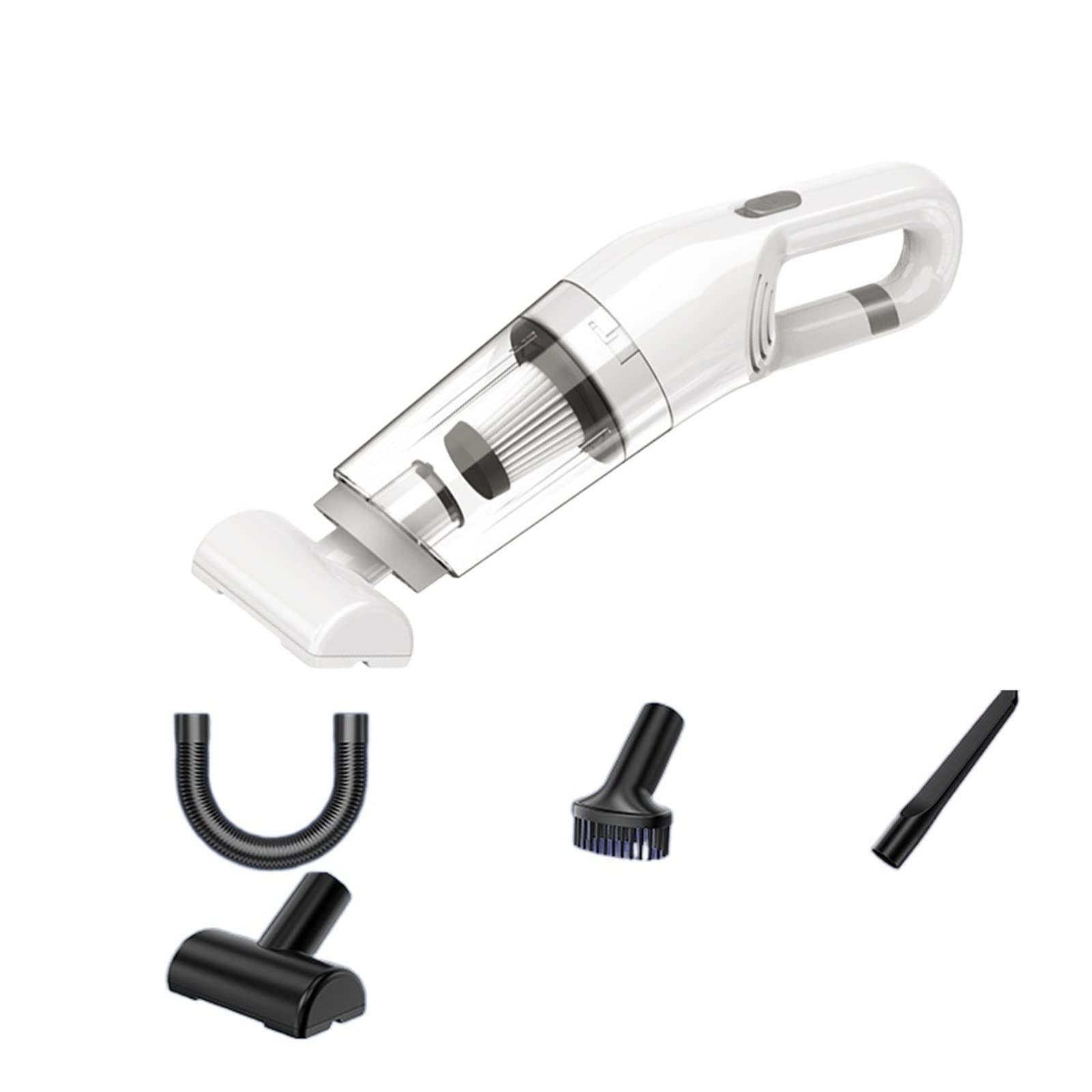 Wireless Vacuum Cleaner 10000Pa Strong Suction - Cordless Handheld Vacuum for Car, Office, Pet Hair Cleaning | USB Rechargeable | Lightweight & Portable for Home & Auto Care (White)