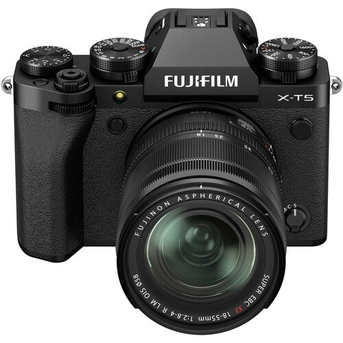 FUJIFILM X-T5 Mirrorless Digital Camera with 18-55mm Lens Kit - 40MP APS-C Sensor, 5-Axis IBIS, 4K Video, WiFi & Bluetooth (Black) - Perfect for Travel Photography, Vlogging & Street Shooting