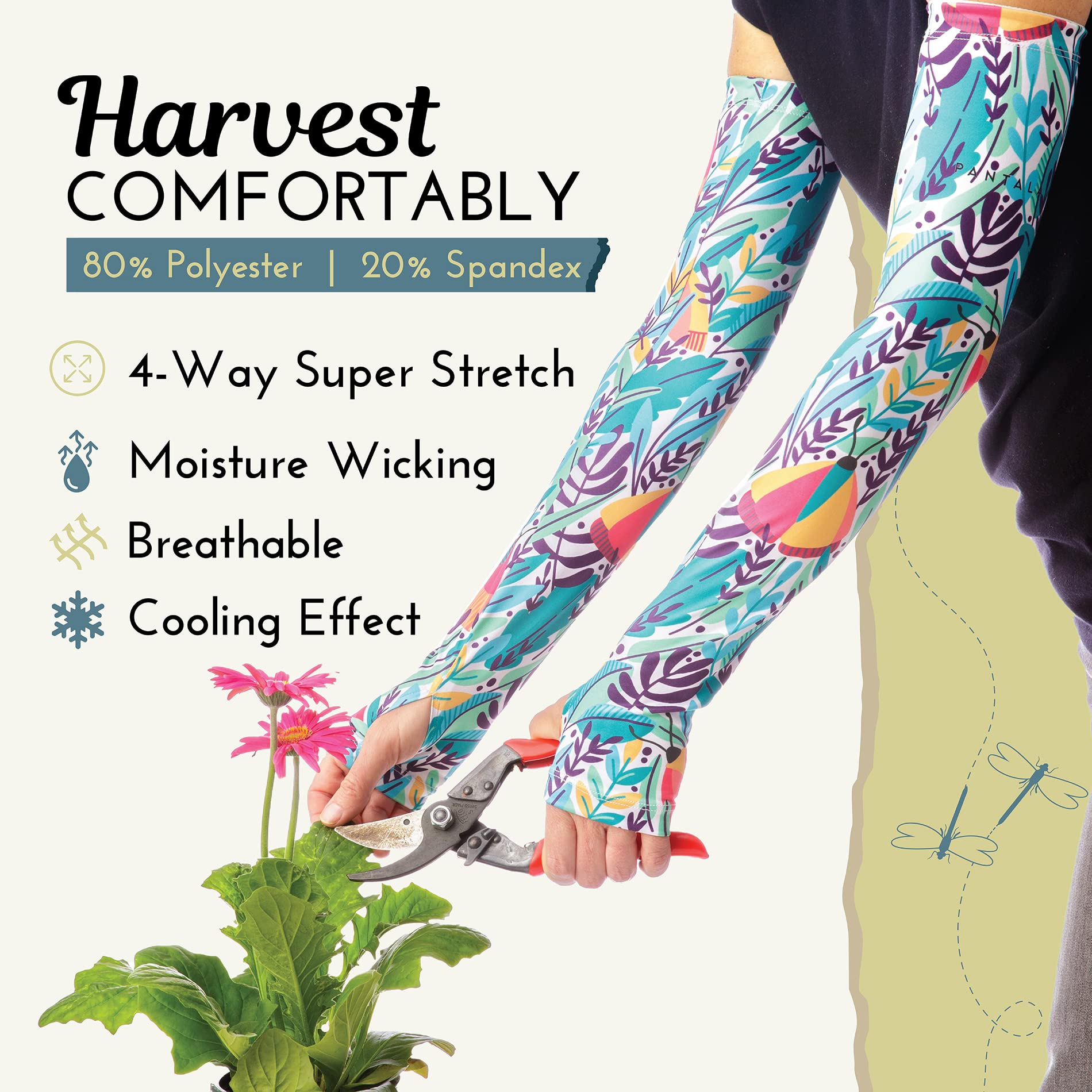 UV Protection Gardening Sleeves for Women - Breathable Sun Protection Arm Sleeves for Outdoor Work, Gardening & Farming (Sizes S-M/L) - Perfect for Summer Yard Work & Sun-Sensitive Skin