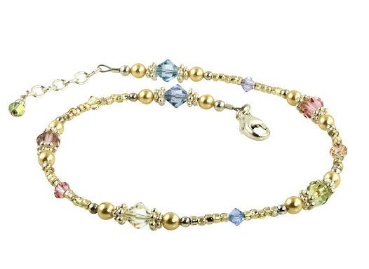 Elegant Champagne Goddess Golden Beaded Anklet - Dainty Adjustable Foot Jewelry for Women | Perfect for Beach Weddings, Summer Parties & Boho Fashion