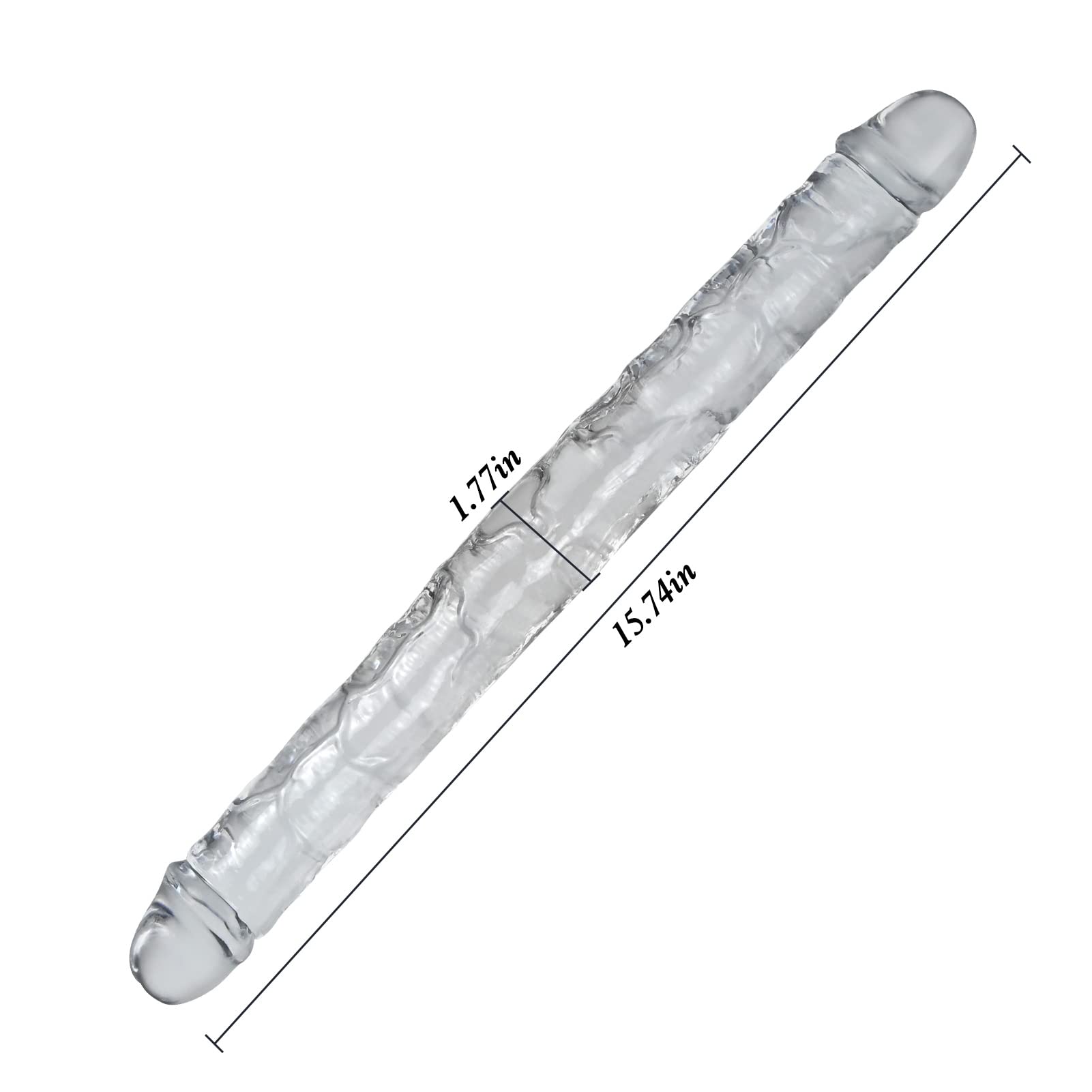 FST Double Dildo 15.7 Inch Realistic Adult Sex Toy for Couples - Extra Long Thick Dildo with Lifelike Veins & Glans - G Spot & Prostate Massager for Anal & Vaginal Double Penetration - Perfect for Couples Play & Solo Pleasure