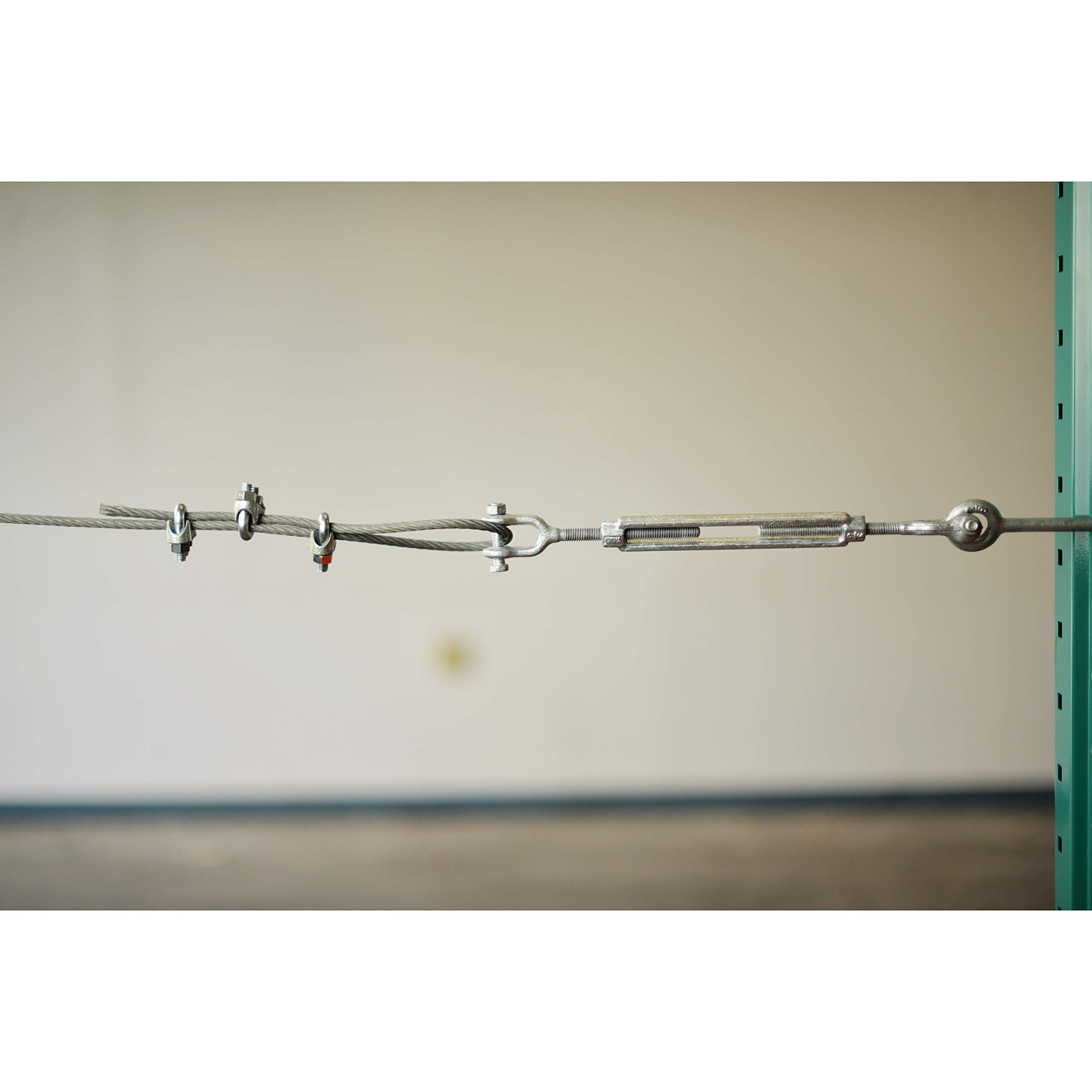 Just For Nets Heavy Duty Indoor/Outdoor Hardware Kit - Durable Metal Hooks, Clips & Fasteners for Sports Nets (Volleyball, Badminton, Tennis) - Perfect for Gym, Backyard & Court Setup