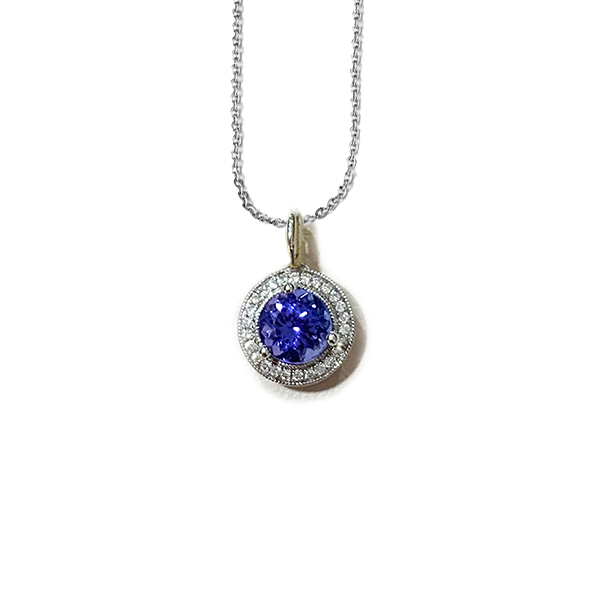 18K White Gold Tanzanite Pendant Necklace for Women - Elegant Tanzanite Jewelry Gift for Birthday, Anniversary & Special Occasions - Perfect for Evening Wear & Formal Events