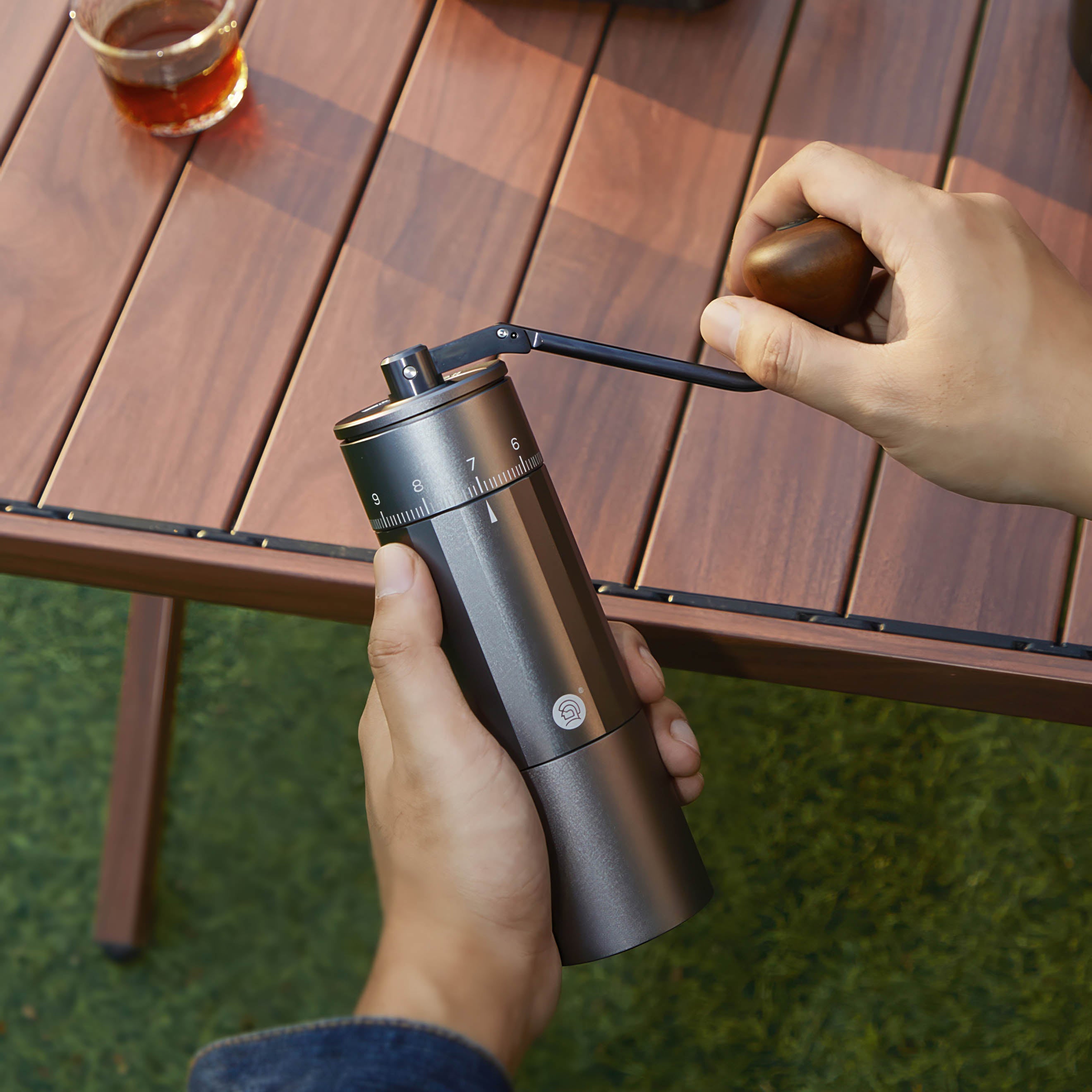 Premium Z5 X Fold Manual Coffee Grinder - Adjustable Ceramic Burr, Portable Hand Crank Mill for Espresso, French Press & Pour Over - Perfect for Camping, Travel & Home Brewing